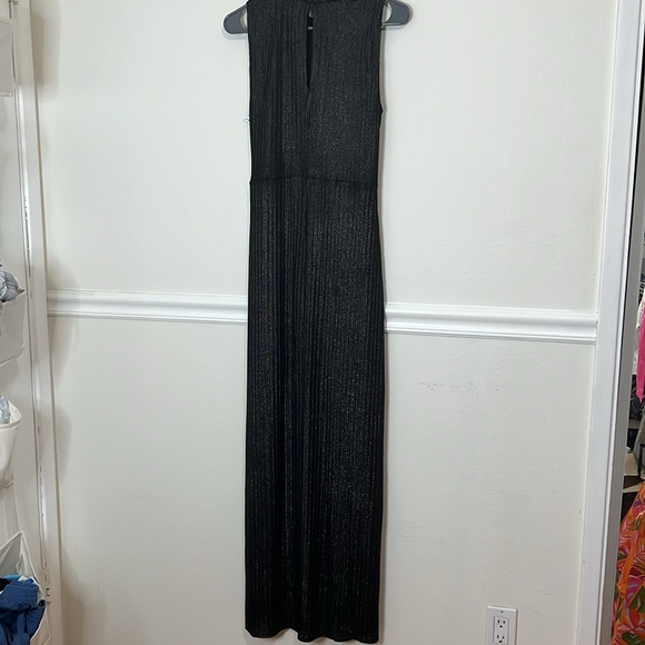 BCBGeneration Sleeveless maxi dress black with silver sparkles. - Picture 9 of 9
